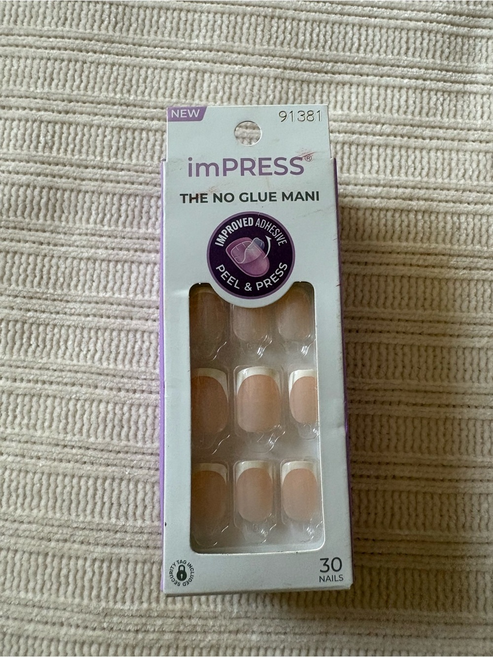 imPRESS No Glue Mani French Nude Press-On Nails - Nude Pink